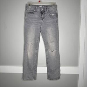 Old Navy Karate Slim Jeans Kids Size 10 Gray Built-In Flex Max Tough Denim